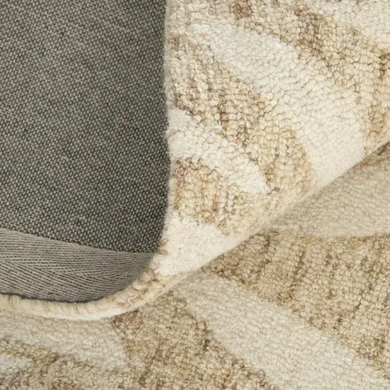 Blue And Ivory Wool Floral Hand Tufted Area Rug Photo 9