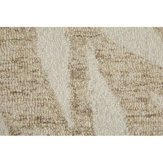 Blue And Ivory Wool Floral Hand Tufted Area Rug Photo 8