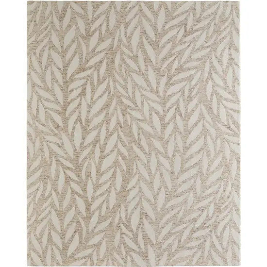 Blue And Ivory Wool Floral Hand Tufted Area Rug Photo 2