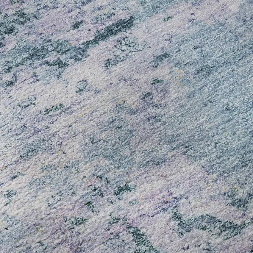 Blue And Lavender Abstract Washable Area Rug With UV Protection Photo 9