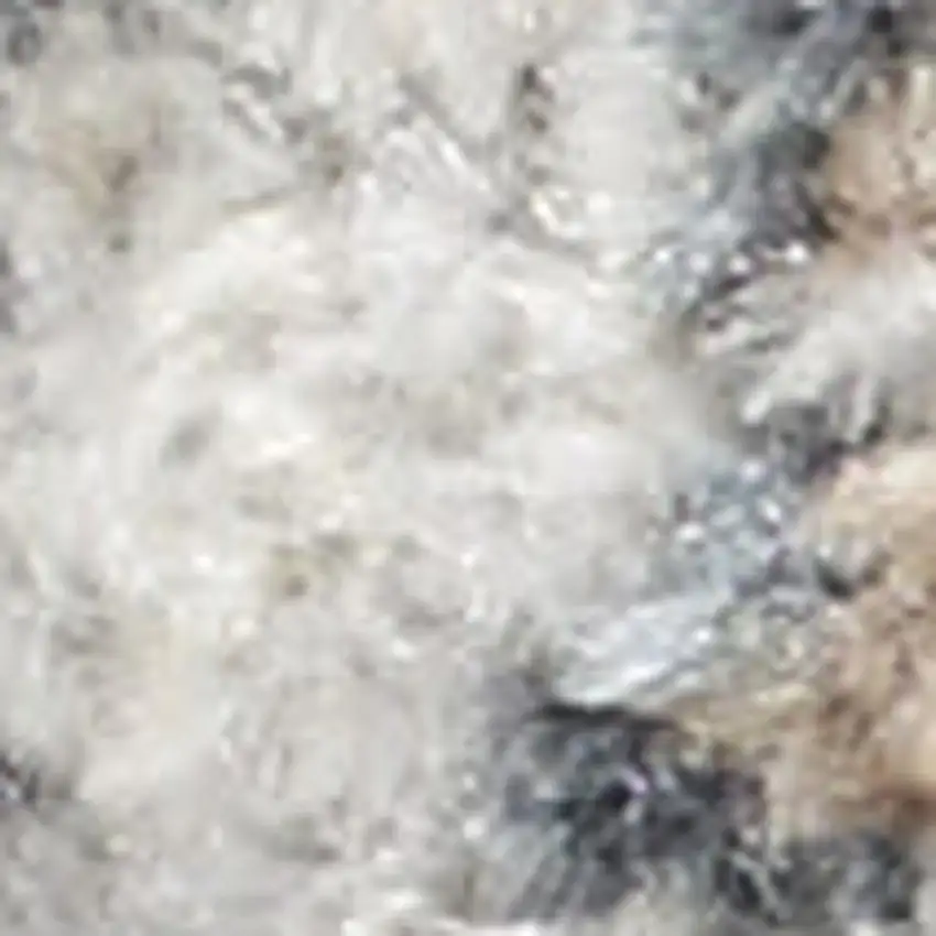 Blue And Orange Floral Medallion Washable Area Rug Photo 3