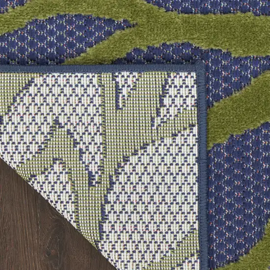 Blue Yellow and Green Indoor Outdoor Area Rug Photo 7