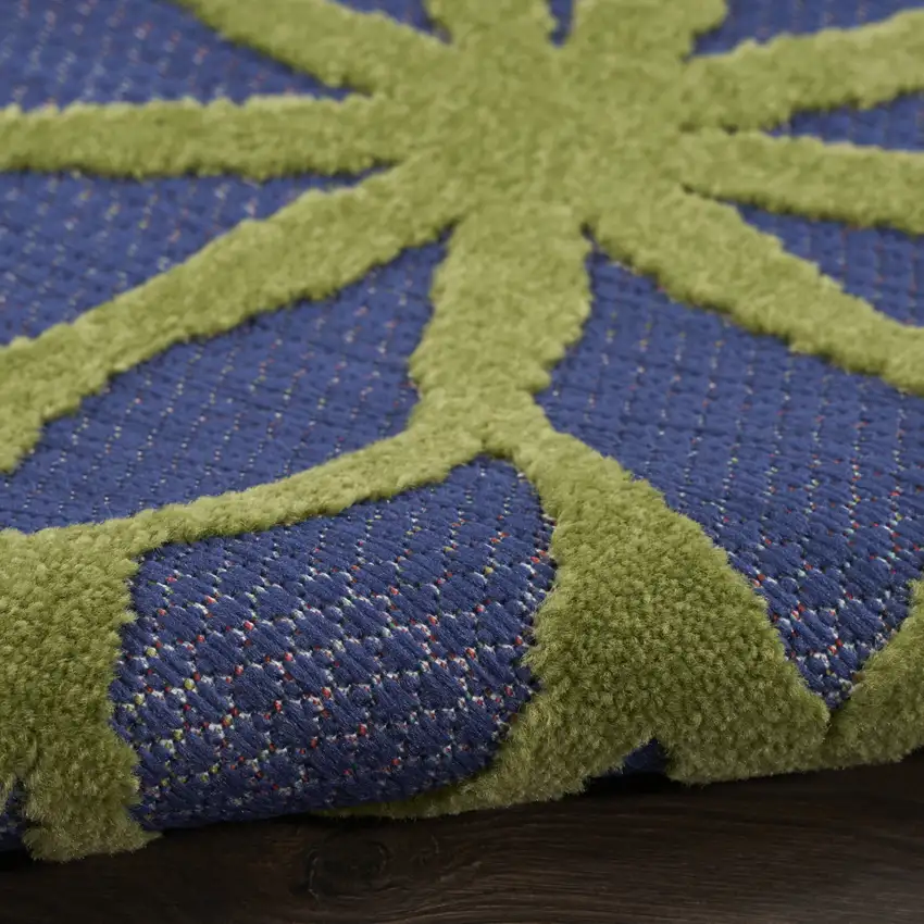 Blue Yellow and Green Indoor Outdoor Area Rug Photo 5