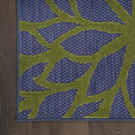 Blue Yellow and Green Indoor Outdoor Area Rug Photo 8