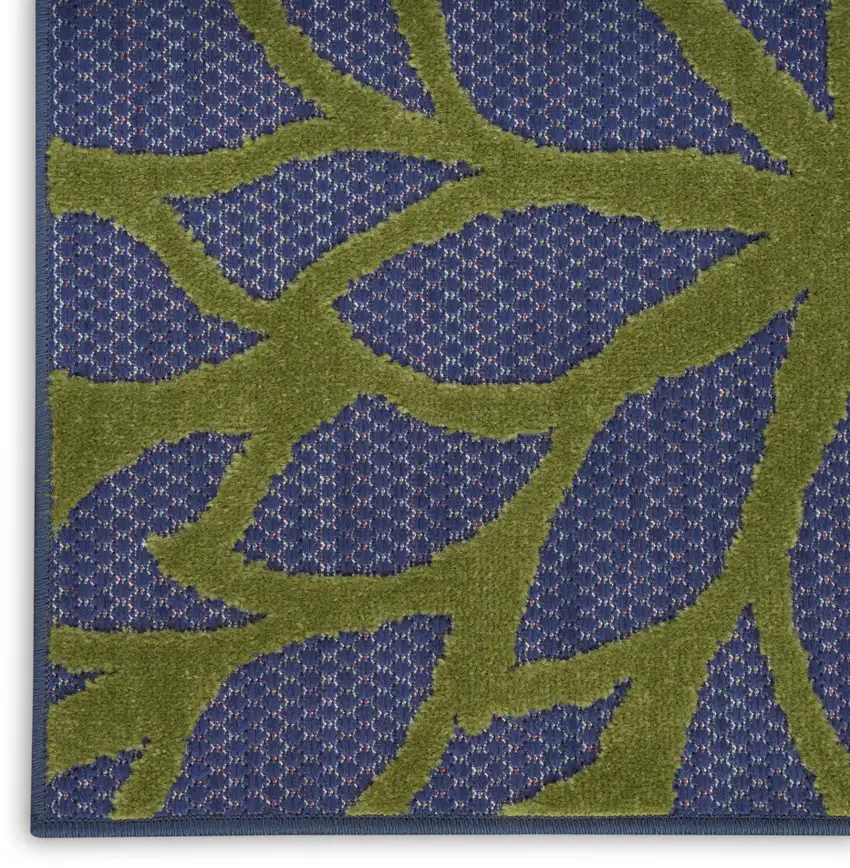 Blue Yellow and Green Indoor Outdoor Area Rug Photo 6