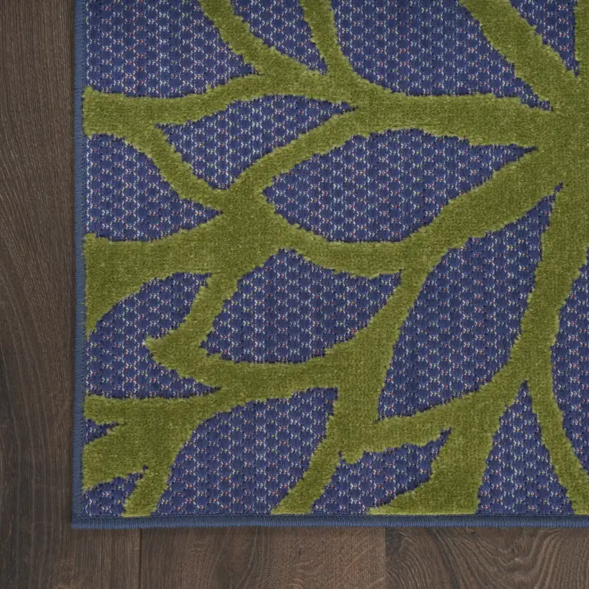 Blue Yellow and Green Indoor Outdoor Area Rug Photo 8