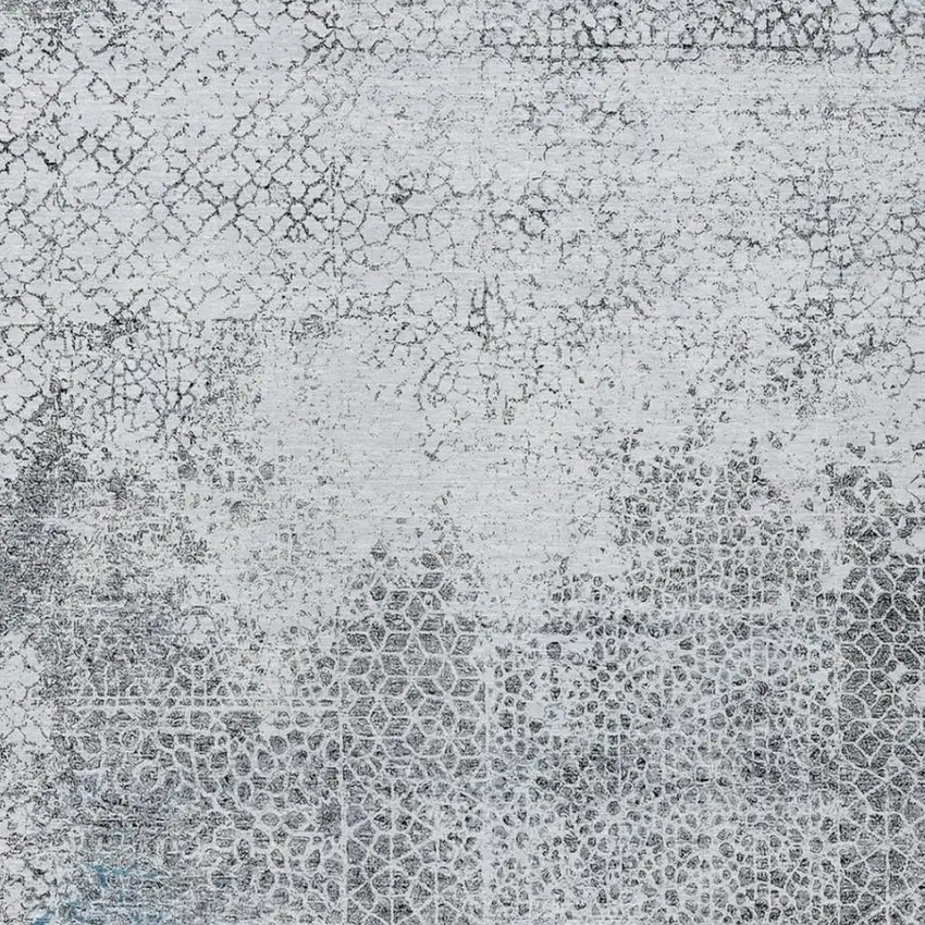 Blue And Pewter Abstract Washable Indoor Outdoor Area Rug Photo 3