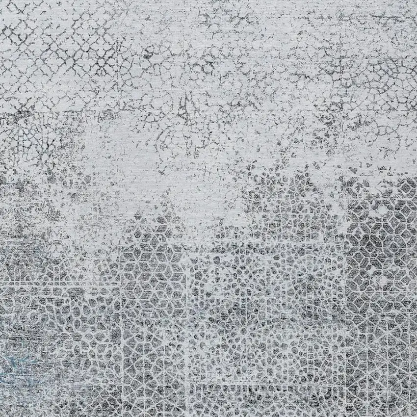 Blue And Pewter Abstract Washable Indoor Outdoor Area Rug Photo 3
