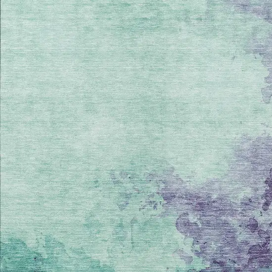 Blue And Purple Abstract Washable Indoor Outdoor Area Rug Photo 5