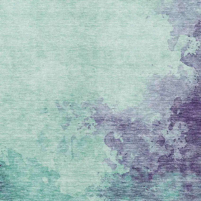 Blue And Purple Abstract Washable Indoor Outdoor Area Rug Photo 5