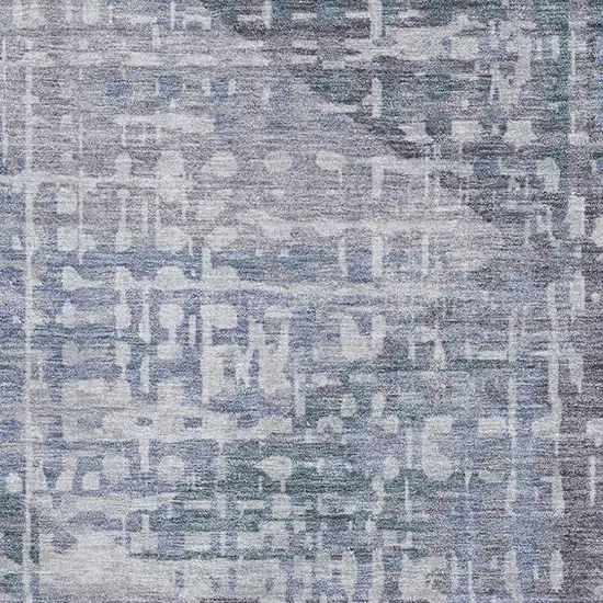 Blue And Purple Geometric Washable Area Rug With UV Protection Photo 3
