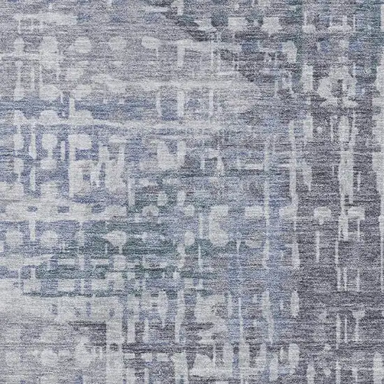 Blue And Purple Geometric Washable Area Rug With UV Protection Photo 3