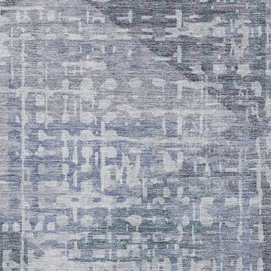 Blue And Purple Geometric Washable Area Rug With UV Protection Photo 3