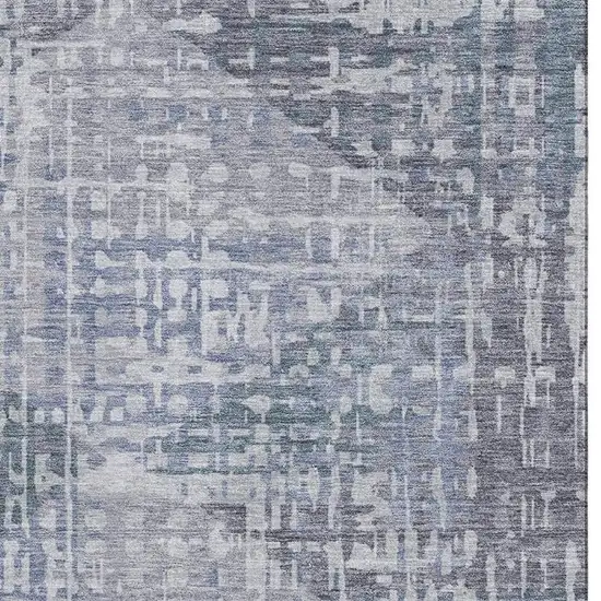 Blue And Purple Geometric Washable Area Rug With UV Protection Photo 4