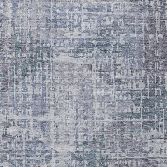 Blue And Purple Geometric Washable Indoor Outdoor Area Rug Photo 4