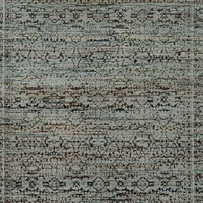 Blue Green Oriental Power Loom Area Rug Photo 4