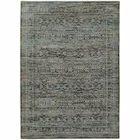 Photo of Blue And Purple Oriental Power Loom Stain Resistant Area Rug
