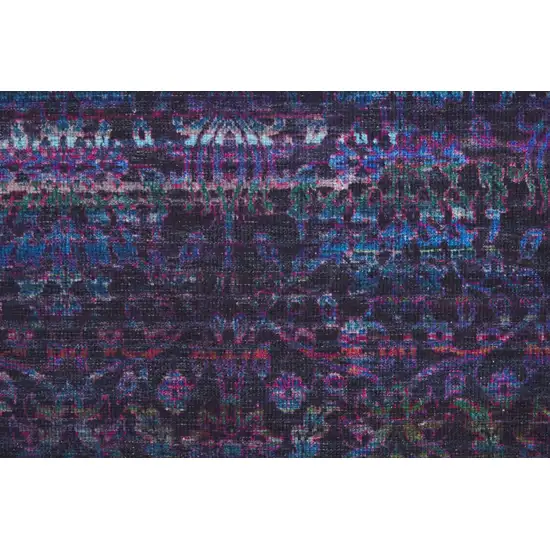 Blue And Purple Striped Power Loom Area Rug Photo 2