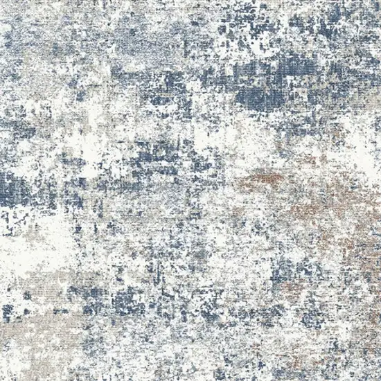 Blue And Red Abstract Washable Area Rug Photo 2