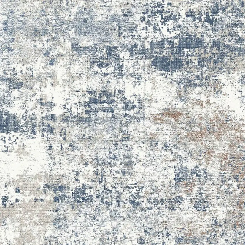 Blue And Red Abstract Washable Area Rug Photo 2