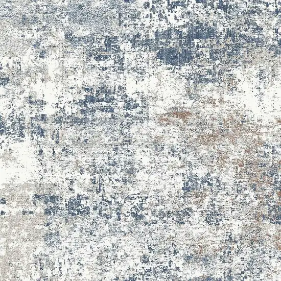 Blue And Red Abstract Washable Area Rug Photo 2