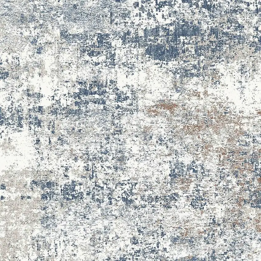 Blue And Red Abstract Washable Area Rug Photo 2