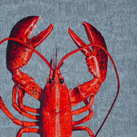 Blue And Red Abstract Washable Area Rug Photo 2