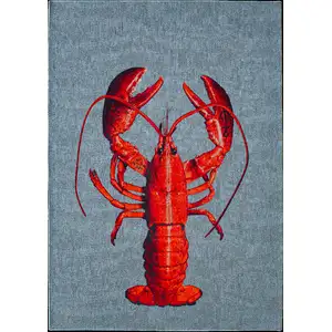 Photo of Blue And Red Abstract Washable Area Rug