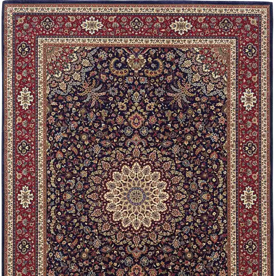Blue And Red Oriental Area Rug Photo 4