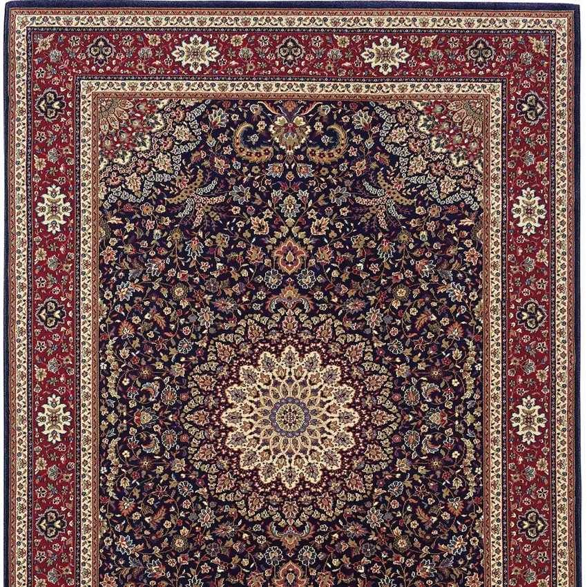 Blue And Red Oriental Area Rug Photo 4