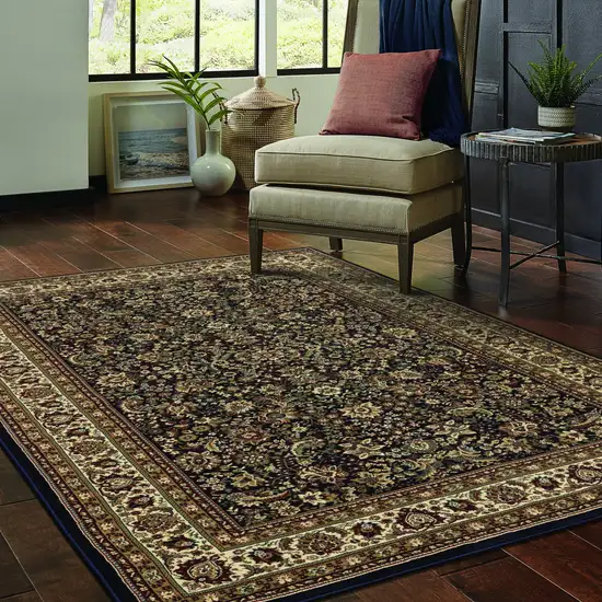 Blue And Red Oriental Area Rug Photo 8