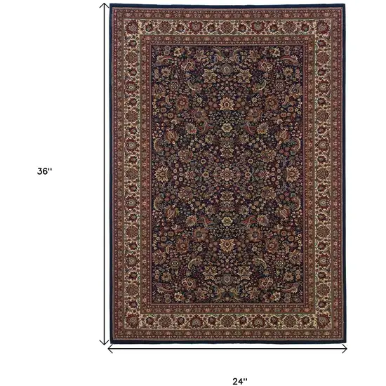 Blue And Red Oriental Area Rug Photo 3