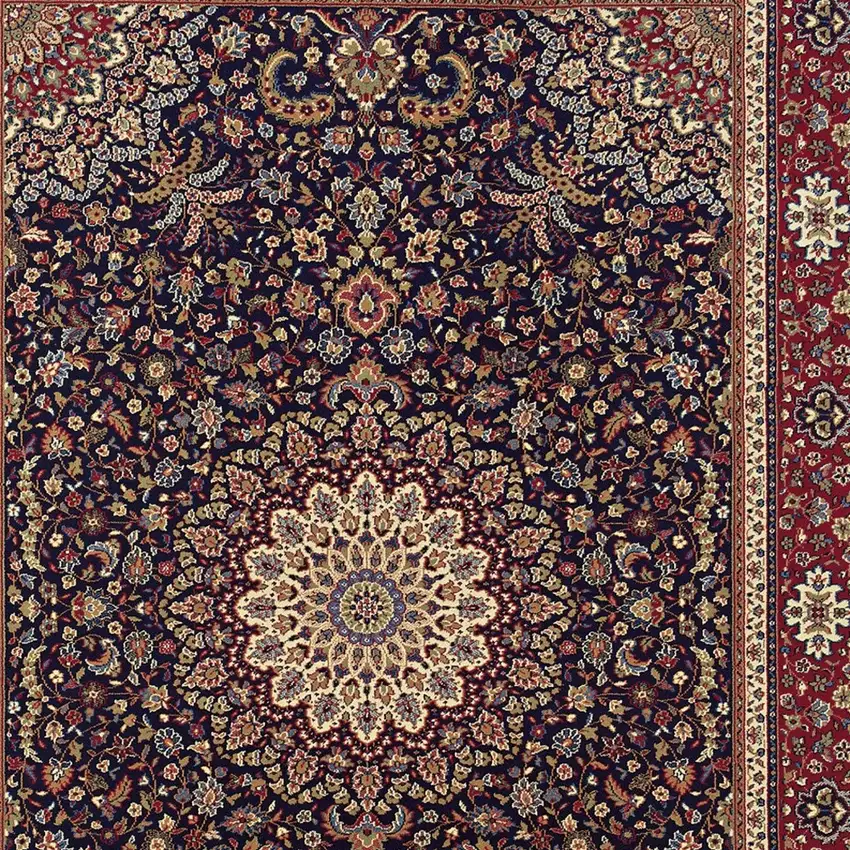 Blue And Red Oriental Area Rug Photo 4