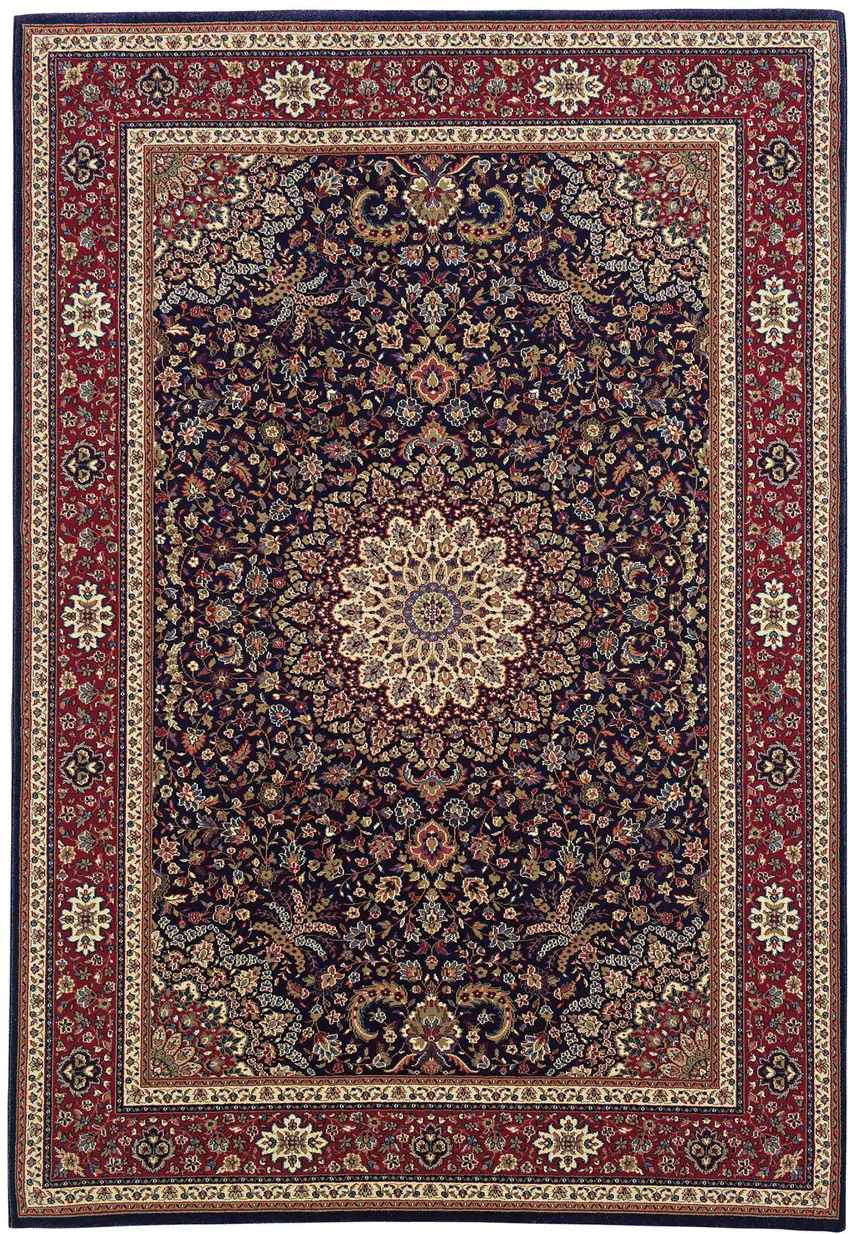 Blue And Red Oriental Area Rug Photo 5
