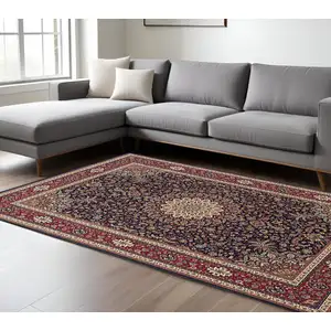 Photo of Blue And Red Oriental Area Rug