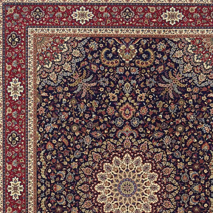 Blue And Red Oriental Area Rug Photo 4