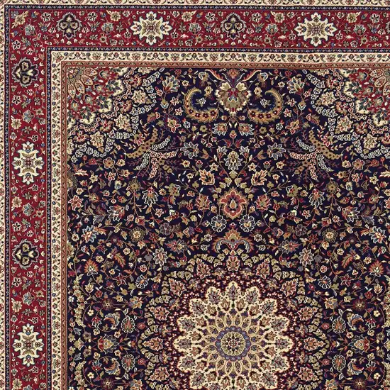 Blue And Red Oriental Area Rug Photo 4