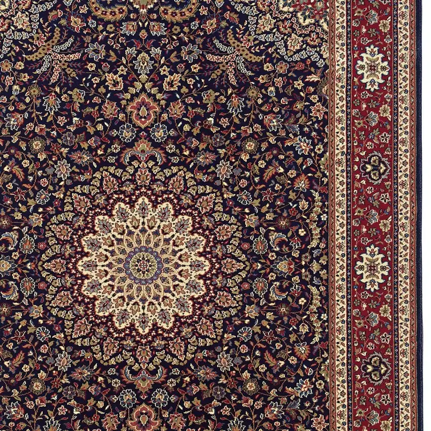 Blue And Red Oriental Area Rug Photo 4