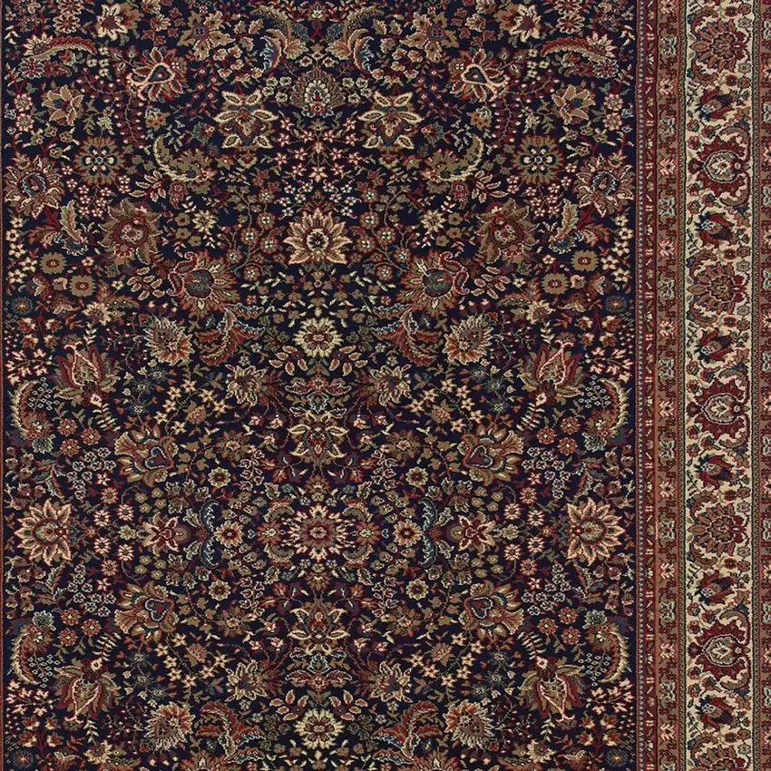 Blue And Red Oriental Area Rug Photo 4