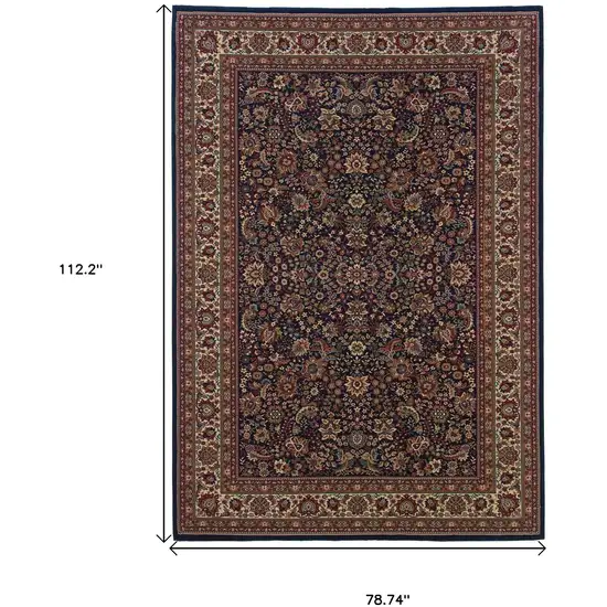 Blue And Red Oriental Area Rug Photo 3