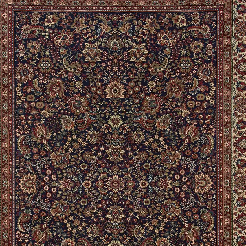 Blue And Red Oriental Area Rug Photo 4