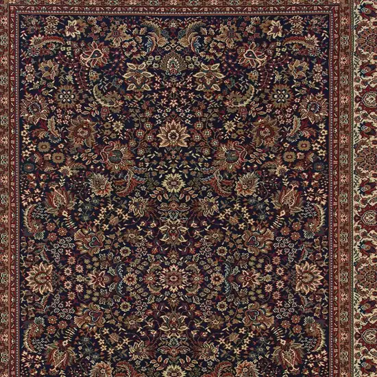 Blue And Red Oriental Area Rug Photo 4
