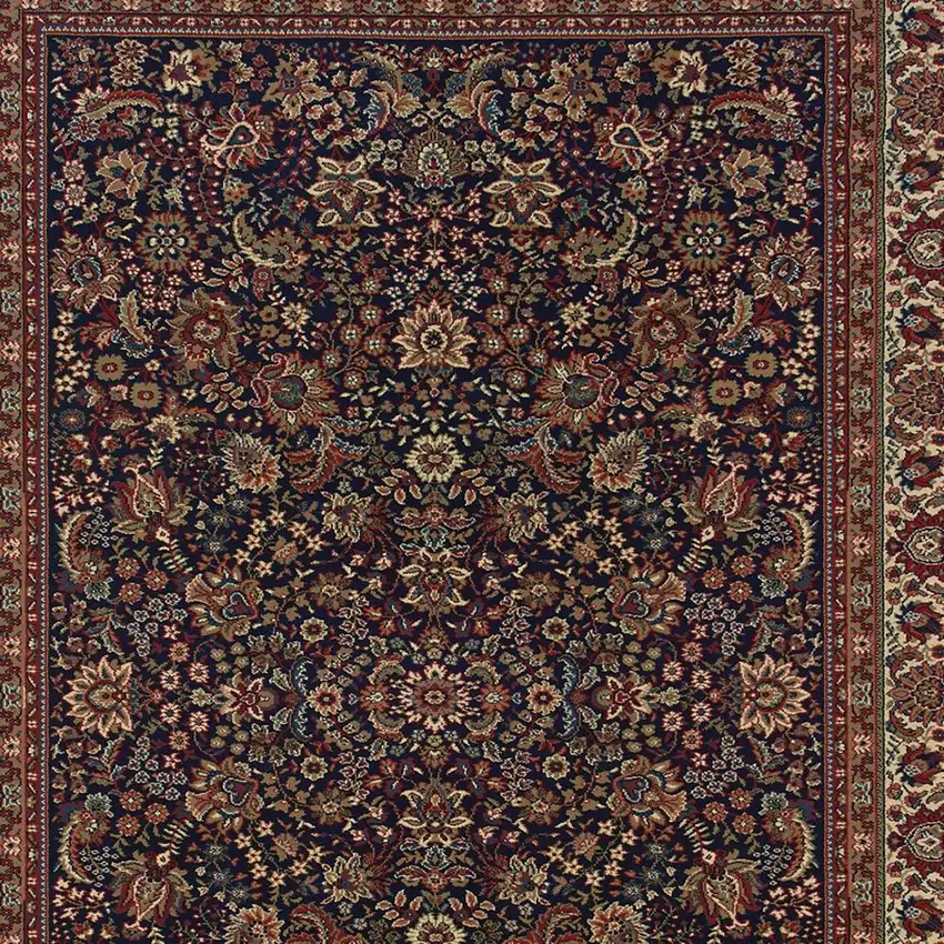 Blue And Red Oriental Area Rug Photo 4