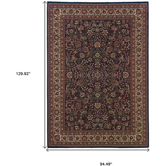 Blue And Red Oriental Area Rug Photo 3
