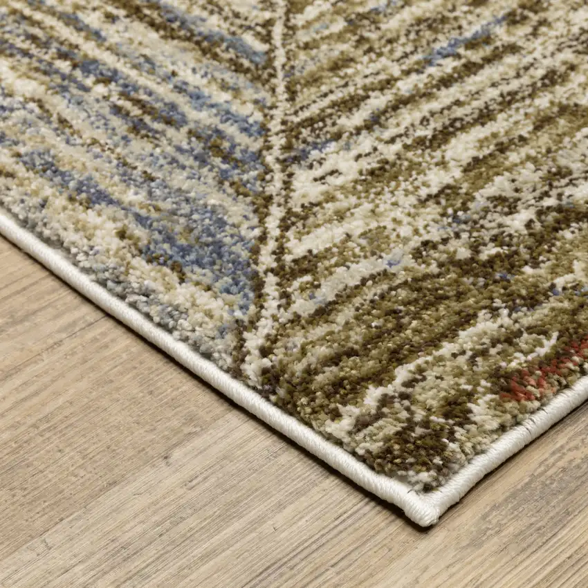 Blue And Rust Geometric Area Rug Photo 6