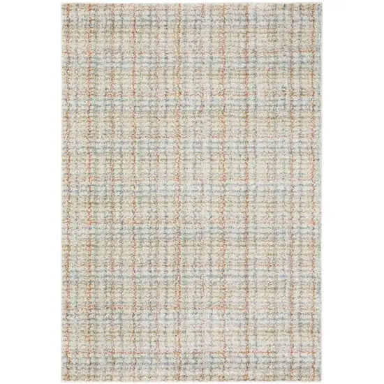 Blue And Rust Plaid Area Rug Photo 2