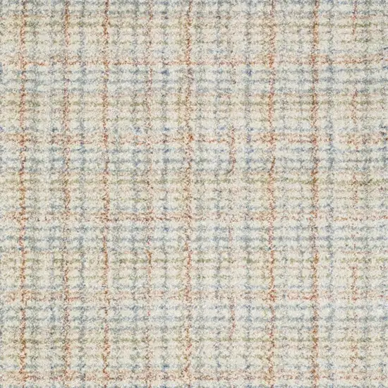 Blue And Rust Plaid Area Rug Photo 3