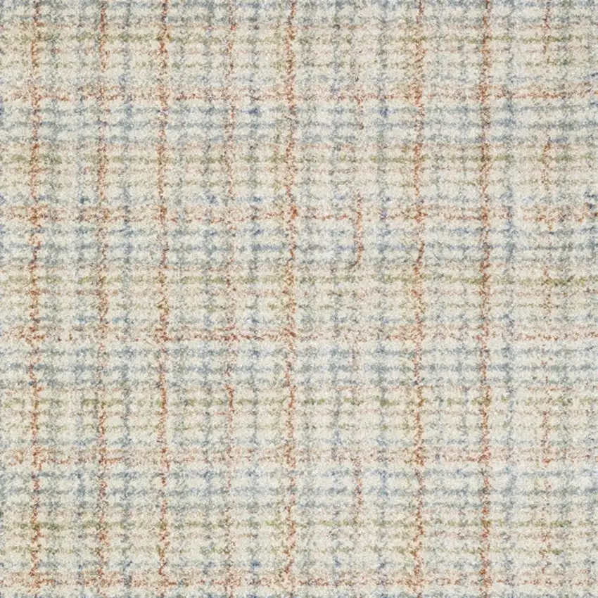 Blue And Rust Plaid Area Rug Photo 3