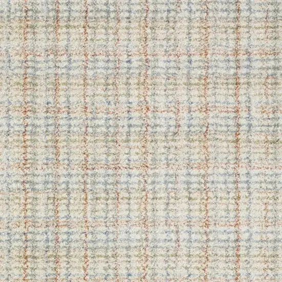 Blue And Rust Plaid Area Rug Photo 3