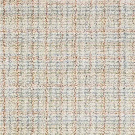 Blue And Rust Plaid Area Rug Photo 3